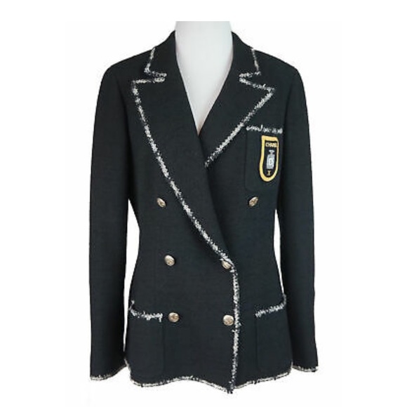 Chanel 05C The Devil Wears Prada Double Breasted Perfume Crest Jacket Size 40 - Picture 2 of 8